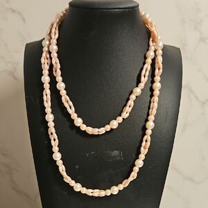 Vintage Pale Pink Pearl Necklace